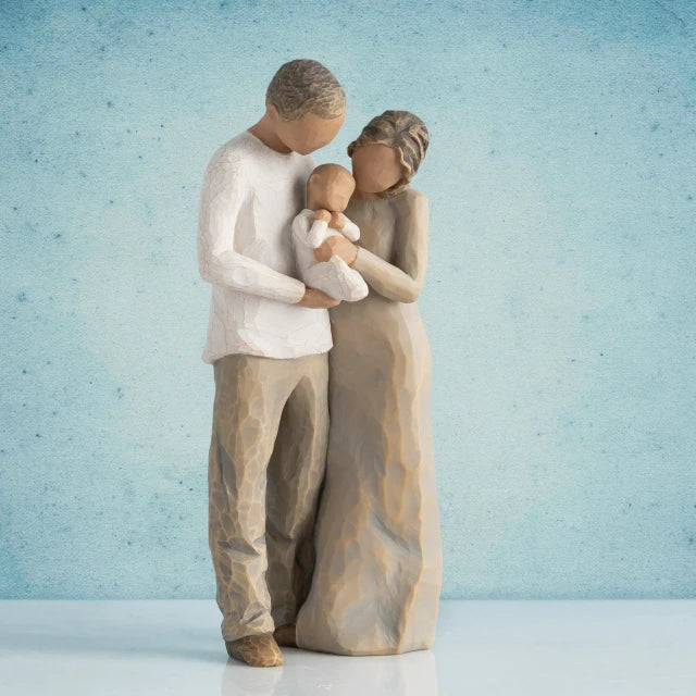 Willow Tree® We are Three (darker skin tones and hair color) — alternate view