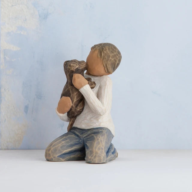 Willow Tree® Kindness (boy, darker skin tone and hair color) — alternate view