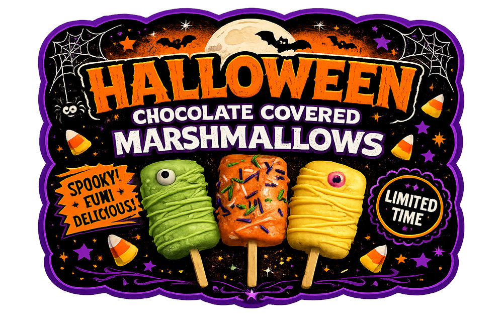Halloween Hand-Decorated Marshmallow Pops — Box of 6, Fall Collection
