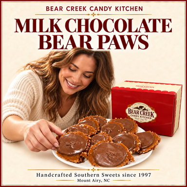 Milk Chocolate Bear Paws — Bear Creek Candy Kitchen gallery graphic