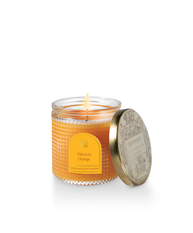 Valencia Orange - Textured Glass Candle Candle