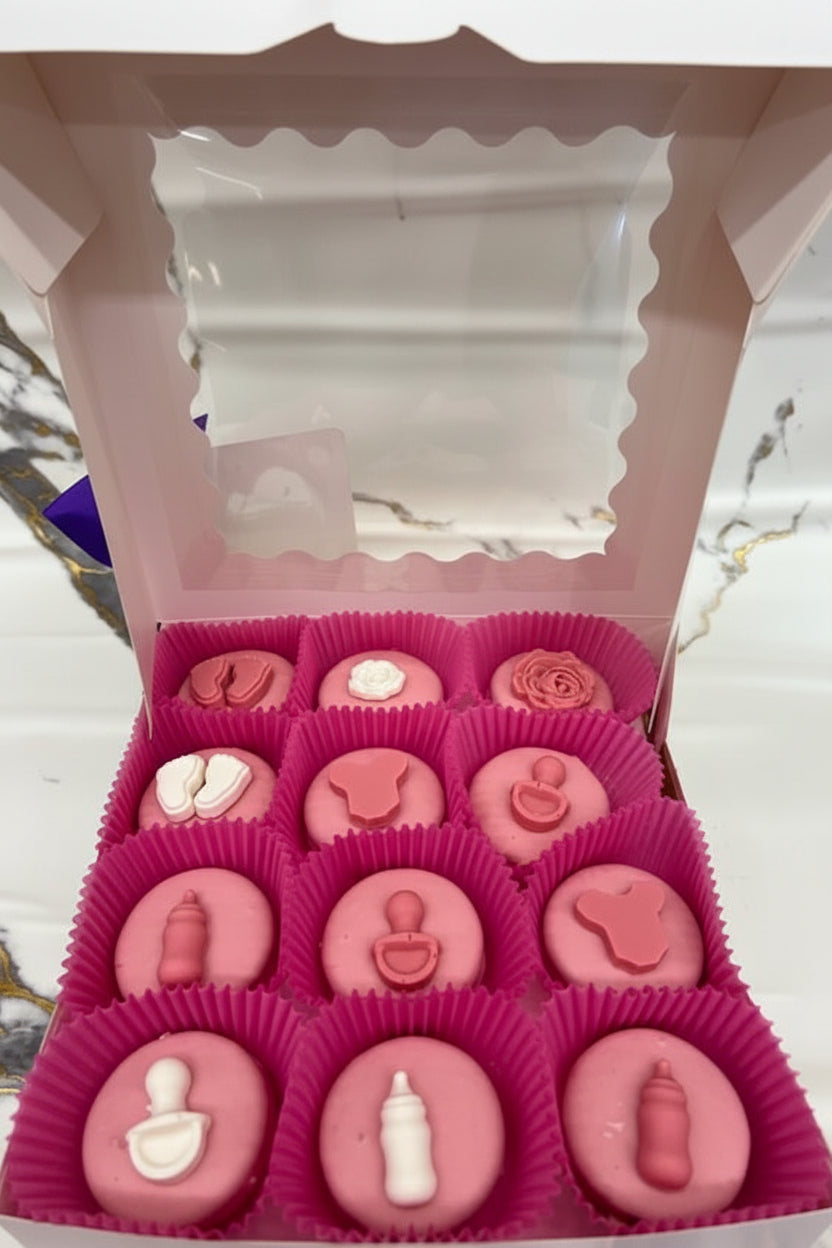 Baby Girl Hand Decorated Oreo's, Set of 24 - Bear Creek Candy Kitchen