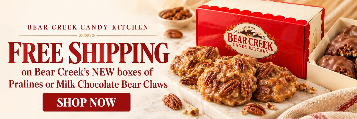 Free shipping on Bear Creek boxes of pralines or milk chocolate Bear Claws. Shop now.