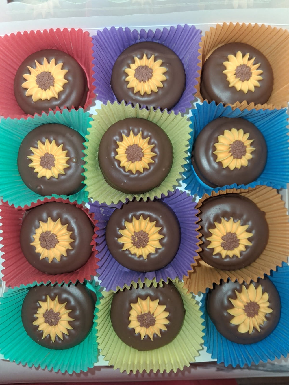 Hand-Decorated Sunflower OREO Cookies — Box of 24