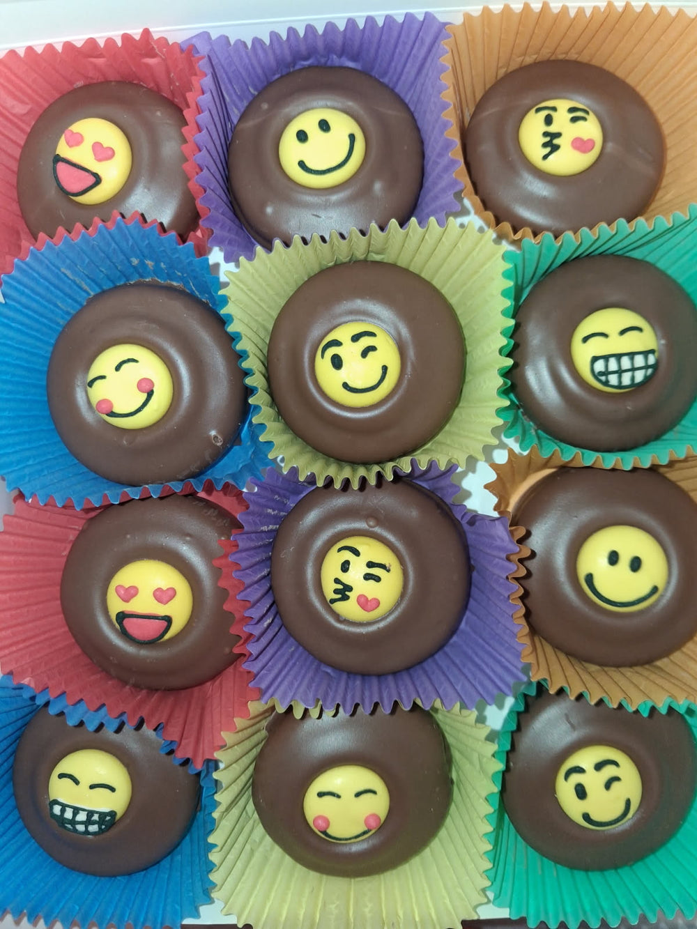 Emoji Oreos, Hand Decorated Box of 24
