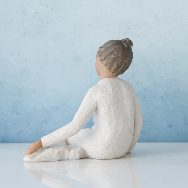 Willow Tree® Thoughtful Child (darker skin tone and hair color) — alternate view