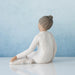 Willow Tree® Thoughtful Child (darker skin tone and hair color) — alternate view
