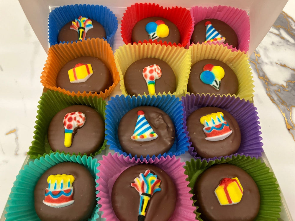 Happy Birthday Oreo's 24 per box - Bear Creek Candy Kitchen