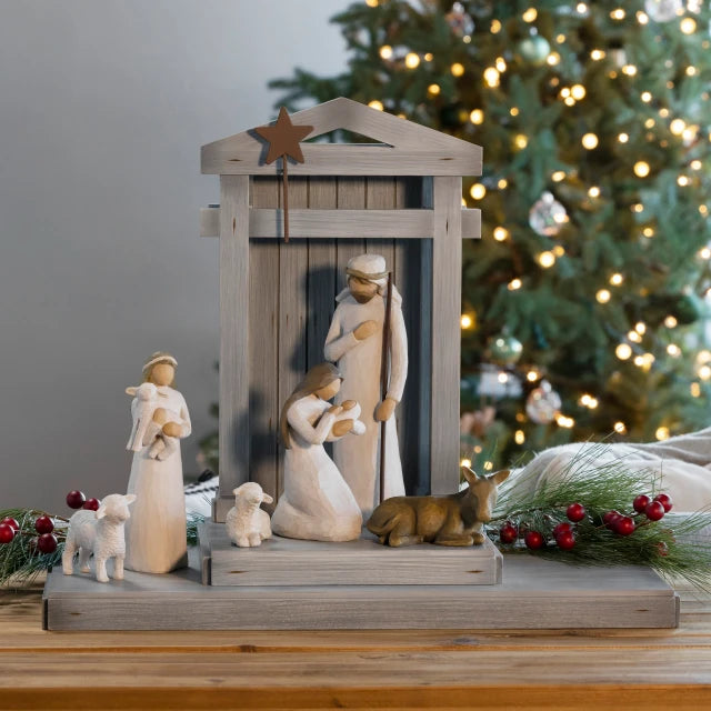 Willow Tree® Nativity Deluxe: Starter Figures plus Crèche, 7-piece Set — alternate view