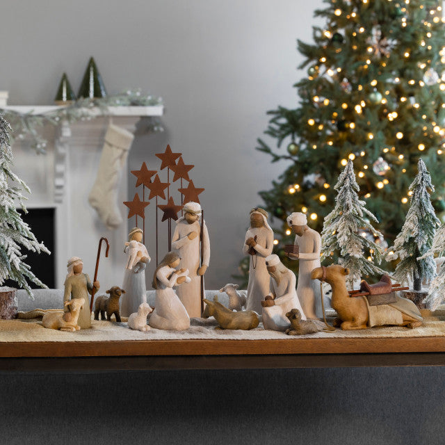 Willow Tree® Nativity Starter Figures plus The Three Wisemen and Metal Stars, 14-piece Set — alternate view