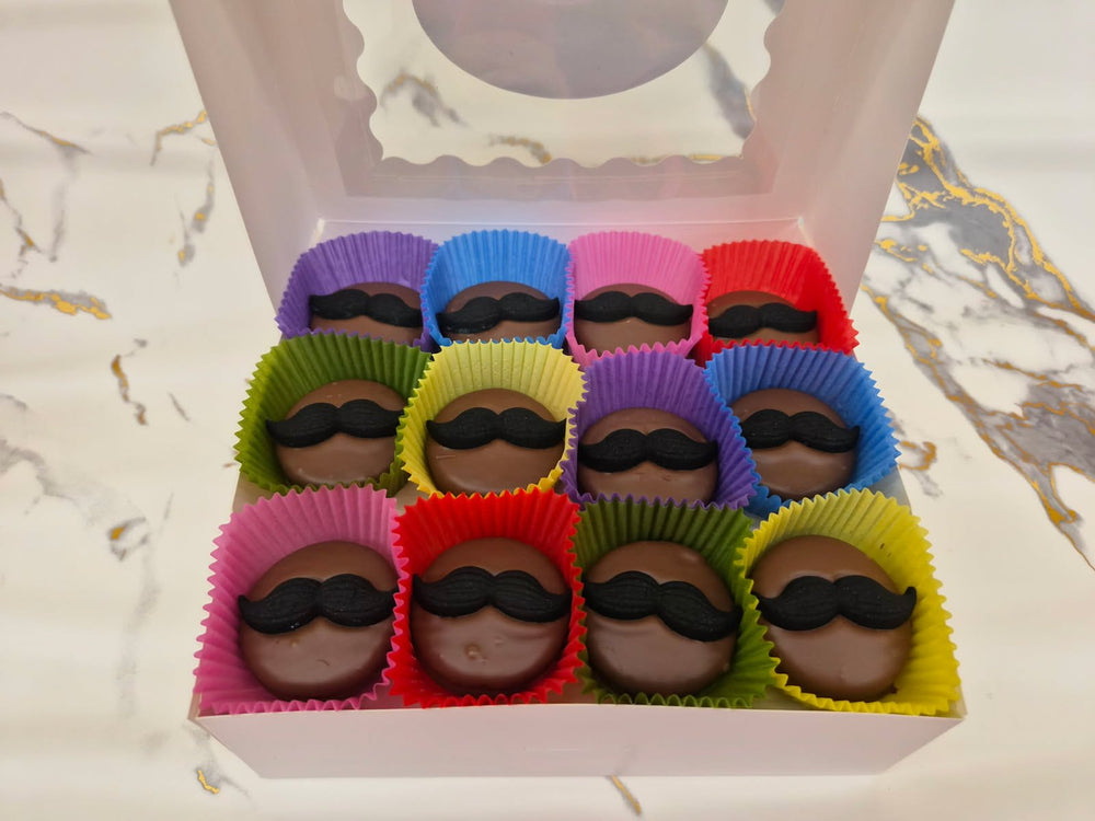 Mustache Oreos box of 24 - Bear Creek Candy Kitchen