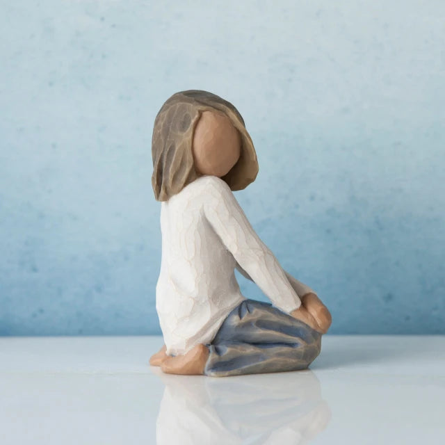 Willow Tree® Joyful Child (darker skin tone and hair color) — alternate view