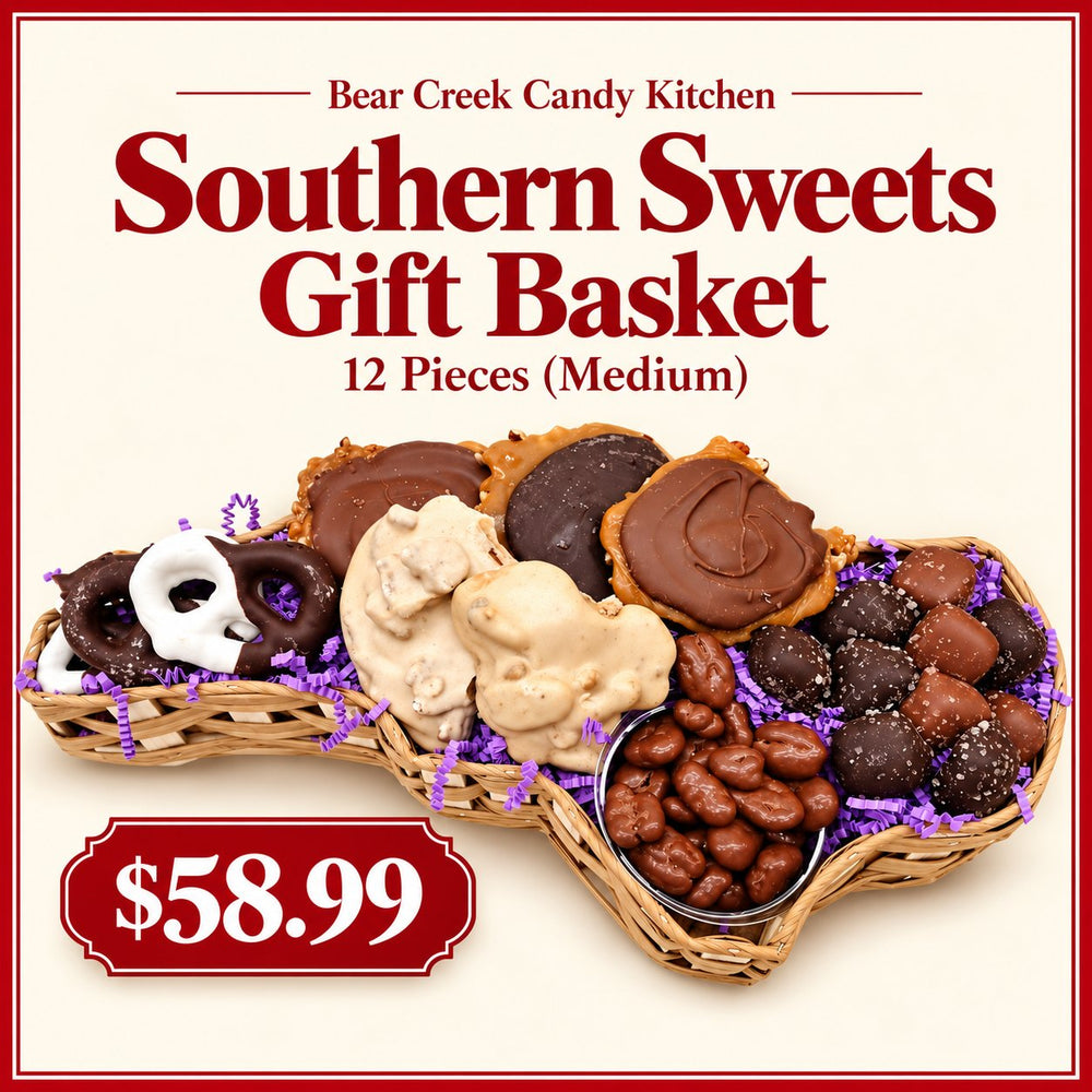 Southern Sweets Gift Basket — 12 Pieces (Medium), $58.99 — Bear Creek Candy Kitchen