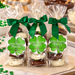 St. Patricks Day Chocolate Oreos in a candy kitchen setting