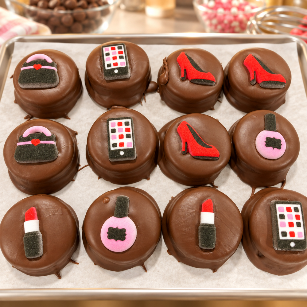 Diva Milk Chocolate Oreos in a candy kitchen setting