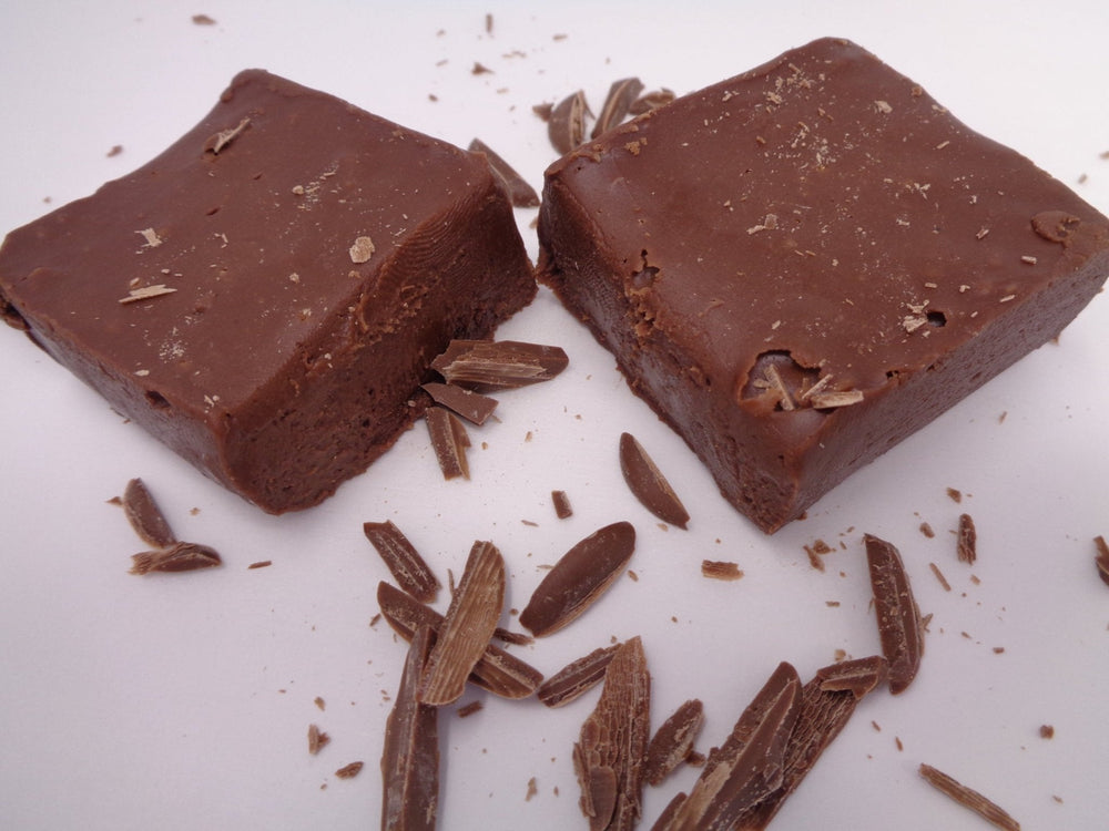 Close-up of Classic Chocolate Fudge included in the Bear Creek Best-Seller Box