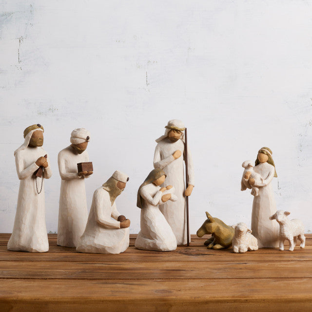 Willow Tree® Nativity Starter Figures plus The Three Wisemen, 9-piece Set