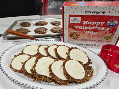 Valentine's White Chocolate Bear Paws — Box of 10 or 18 - Bear Creek Candy Kitchen