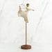 Willow Tree® Faceless angel figurine wearing all white dress dancing on wooden pedestal stand