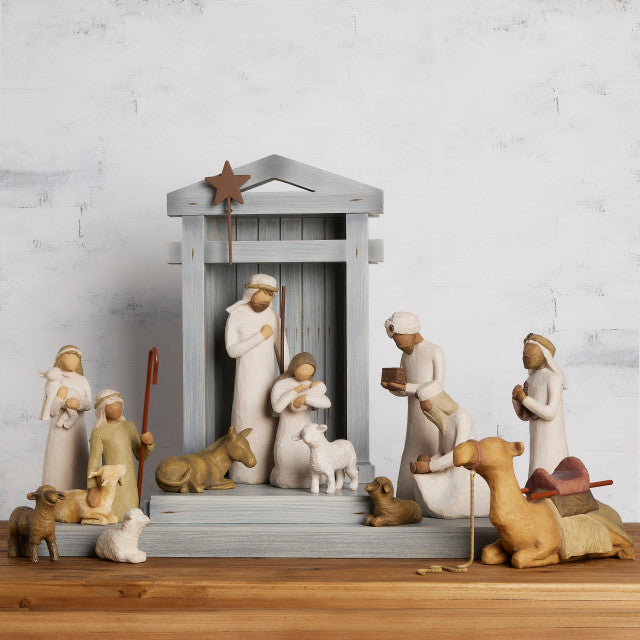 Willow Tree® Nativity Deluxe plus The Three Wisemen and Camel, 14-piece Set