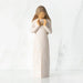Willow Tree® Front view, standing female figure in cream dress, hands surrounding small gold-leaf flame on chest