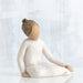 Willow Tree® Faceless girl figurine sitting down wearing white dress